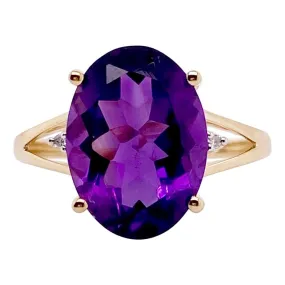 5 Carat Oval Amethyst Ring