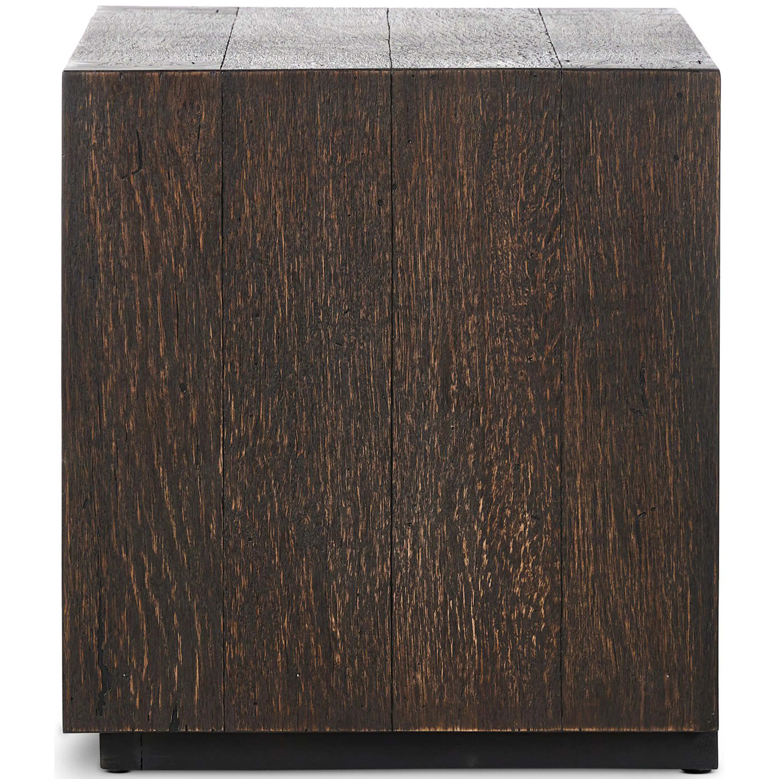 Abaso Nightstand, Ebony Rustic