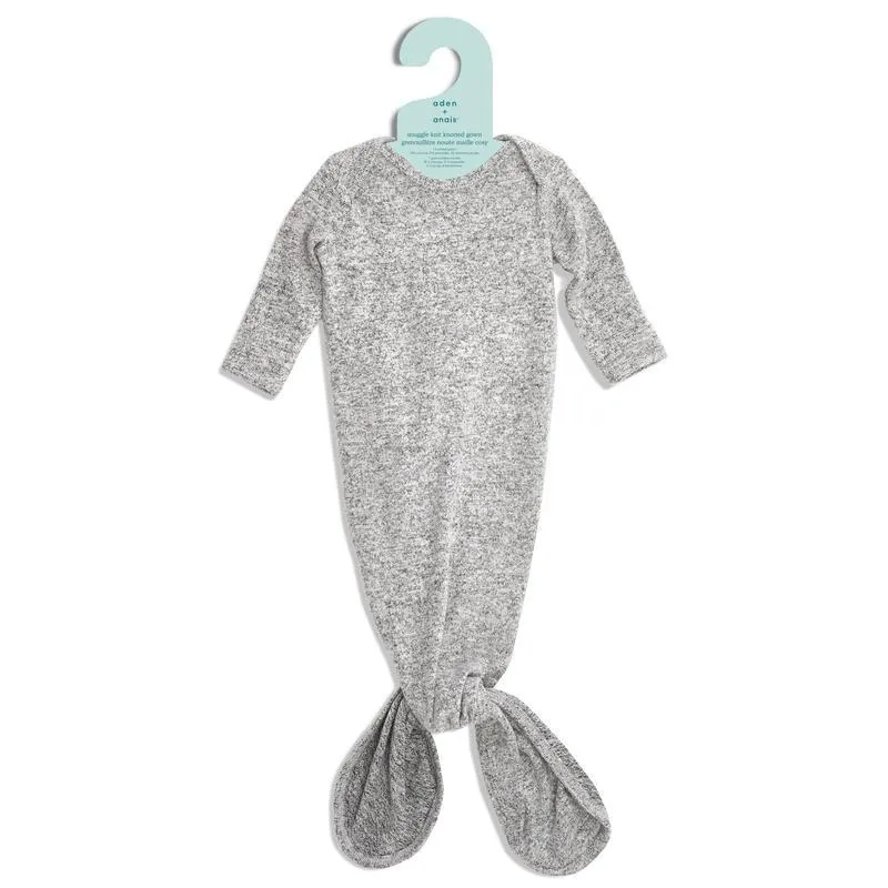 Aden and Anais Snuggle Knit Knotted Gown - Heather Grey