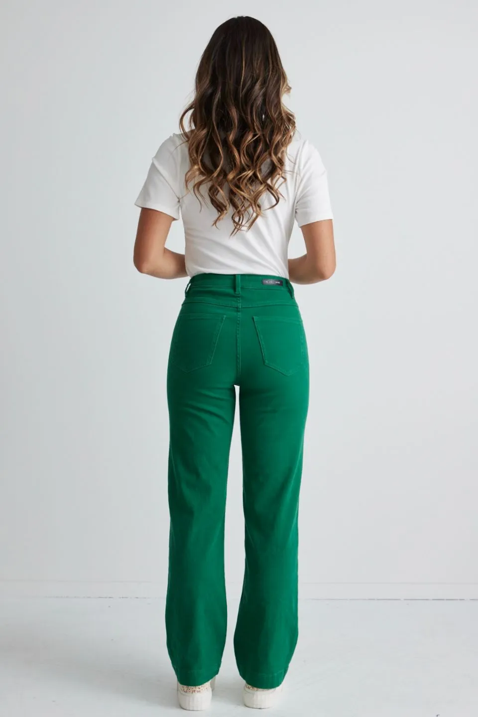 Billie Apple Green Wide Leg Jeans