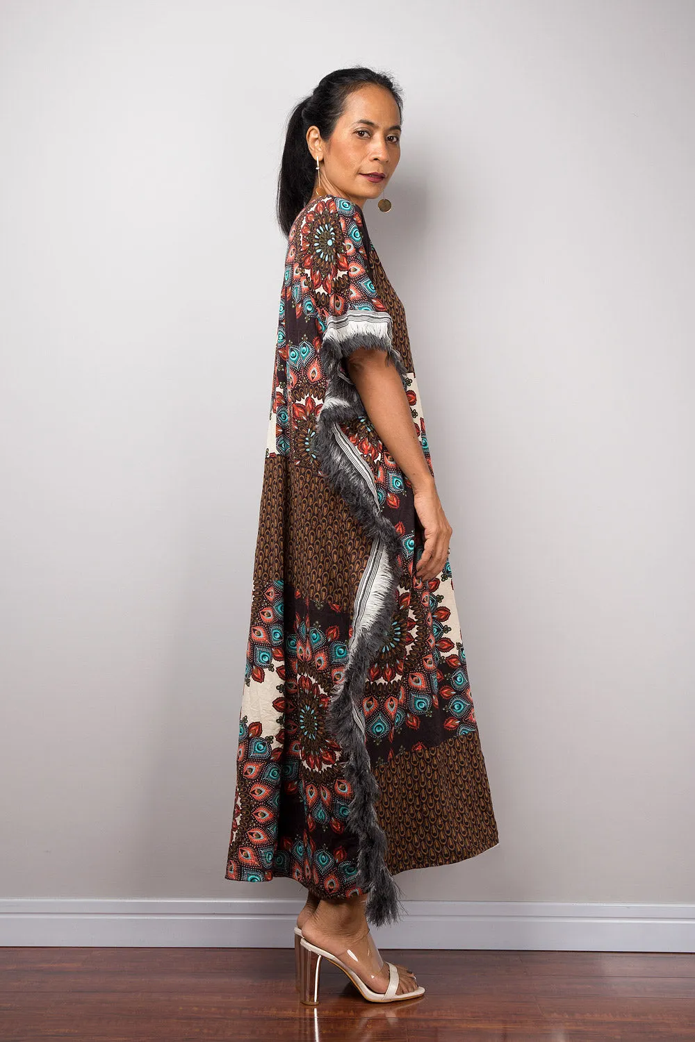 Bohemian Midi Kaftan Dress