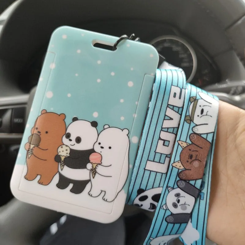 Card Holder Neck Strap Lanyard - We Bare Bears