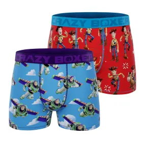 CRAZYBOXER Disney Toy Story Woody   Lighting buzz Men's Boxer Briefs (2 pack)