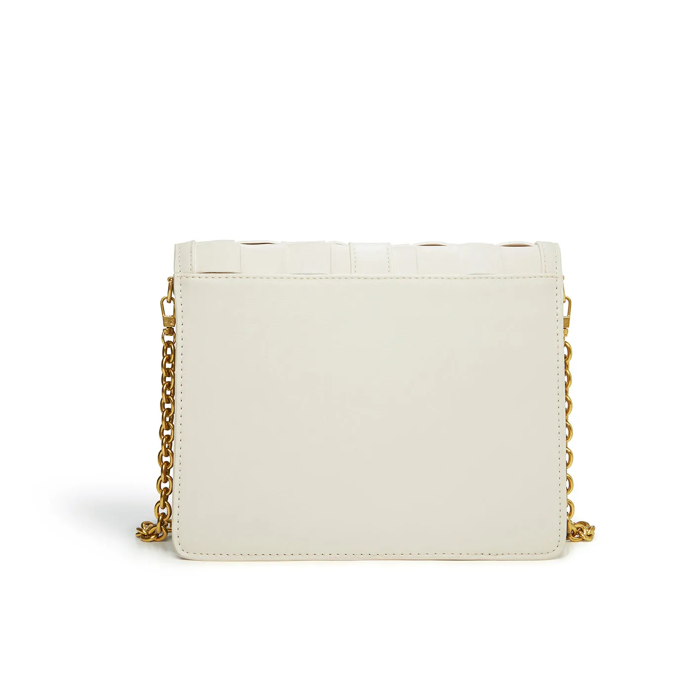 Daisy White Vegan Shoulder & Crossbody Bag