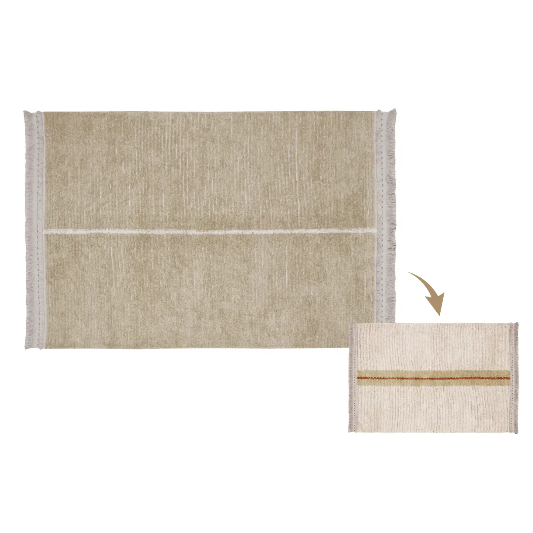 Duetto Reversible Washable Rug - Sage