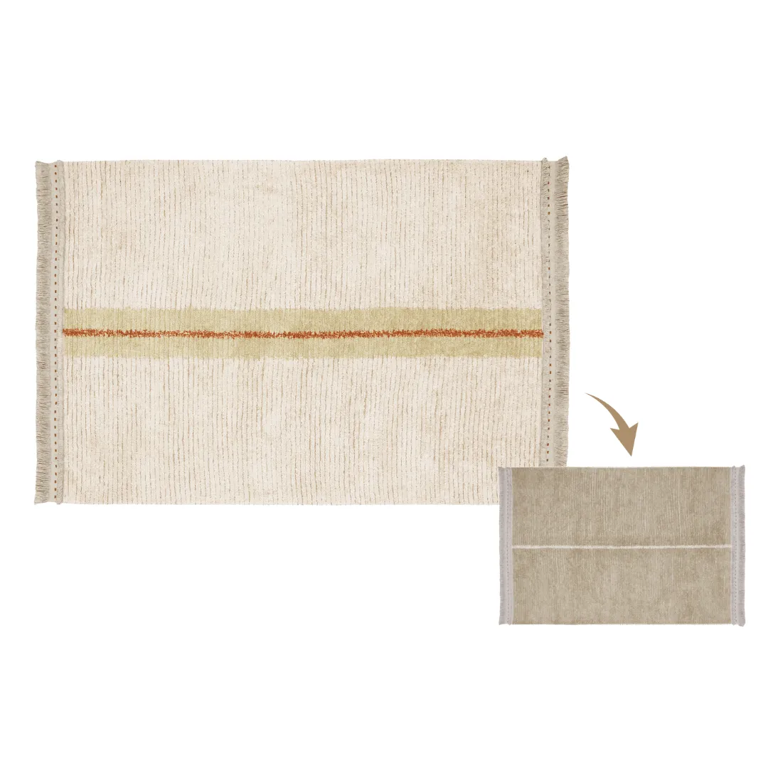 Duetto Reversible Washable Rug - Sage