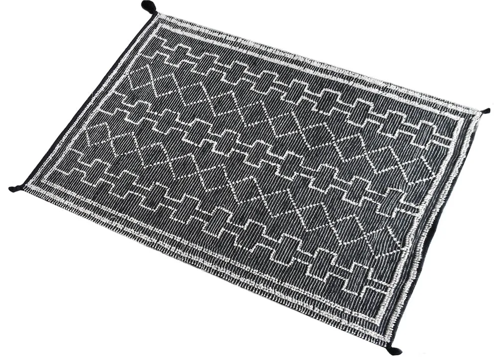 Ginnie Black and White Tribal Rug