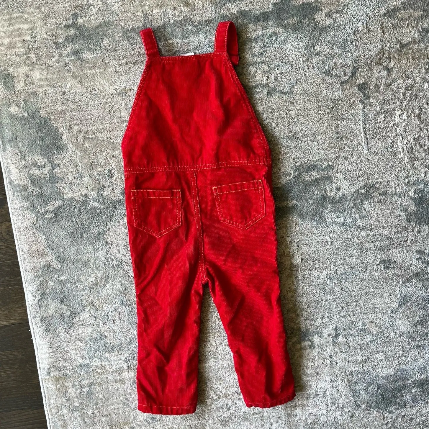 Hanna Andersson Red Corduroy Overalls 90 cm 3T