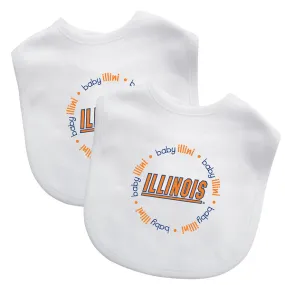 Illinois Fighting Illini Baby Bib 2 Pack