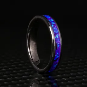 Lavender Opal Glowstone Stackable Ring | Women's Wedding Band