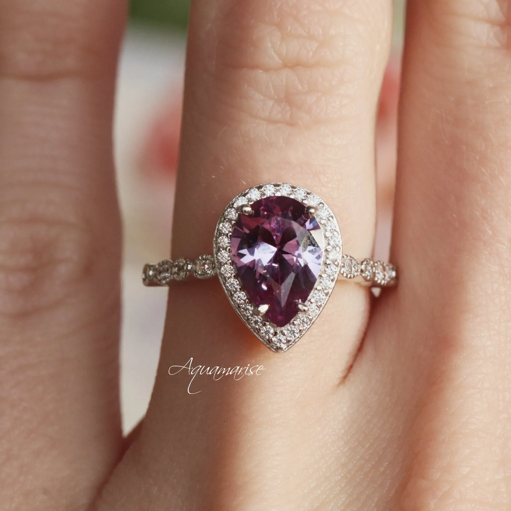 Luxe Alexandrite Ring- Sterling Silver