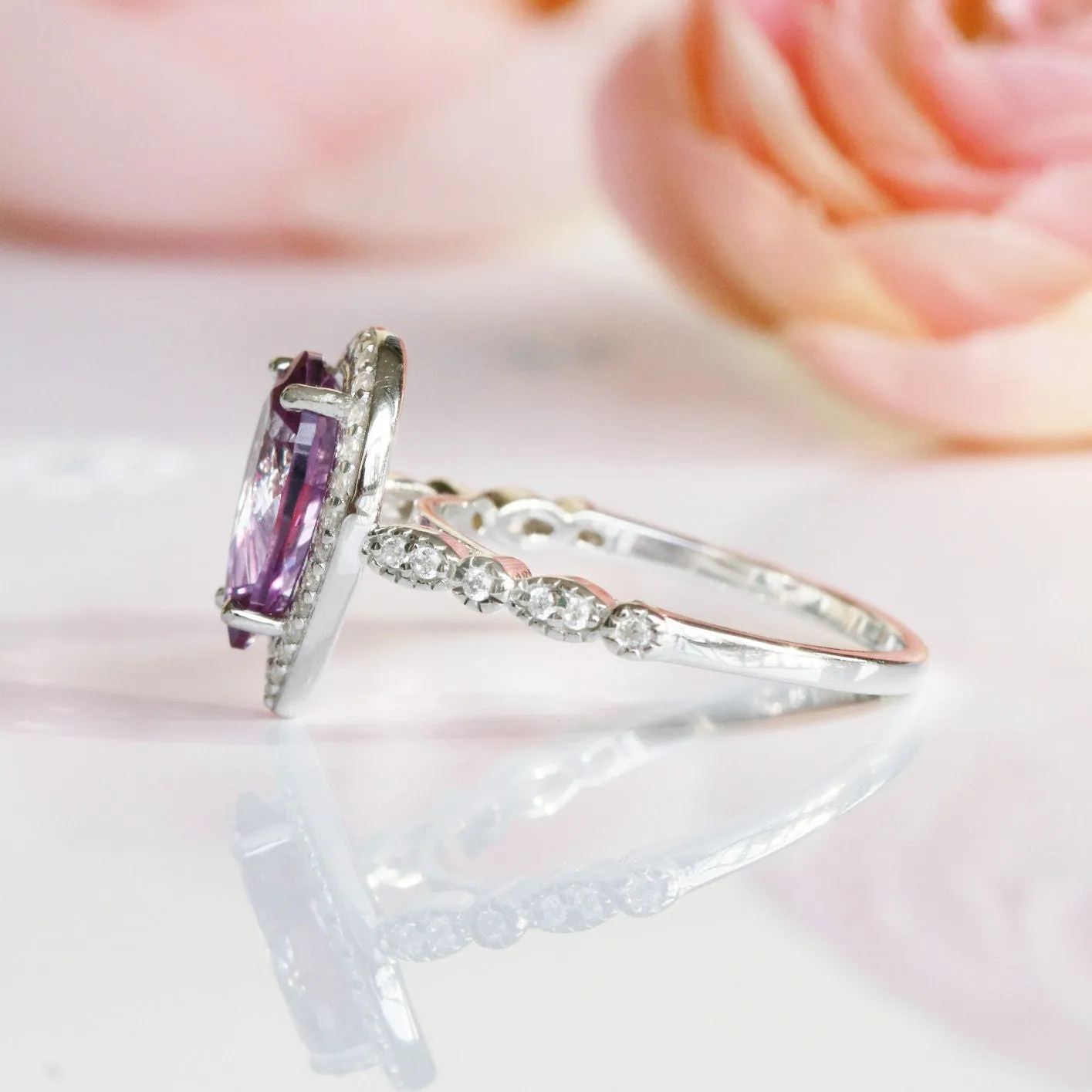 Luxe Alexandrite Ring- Sterling Silver