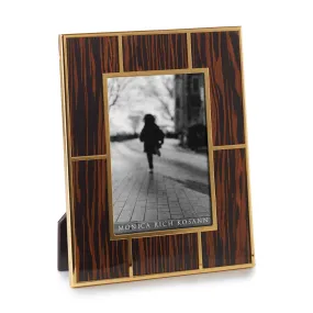 Macassar Wood & 24K Gold Plated Photo Frame