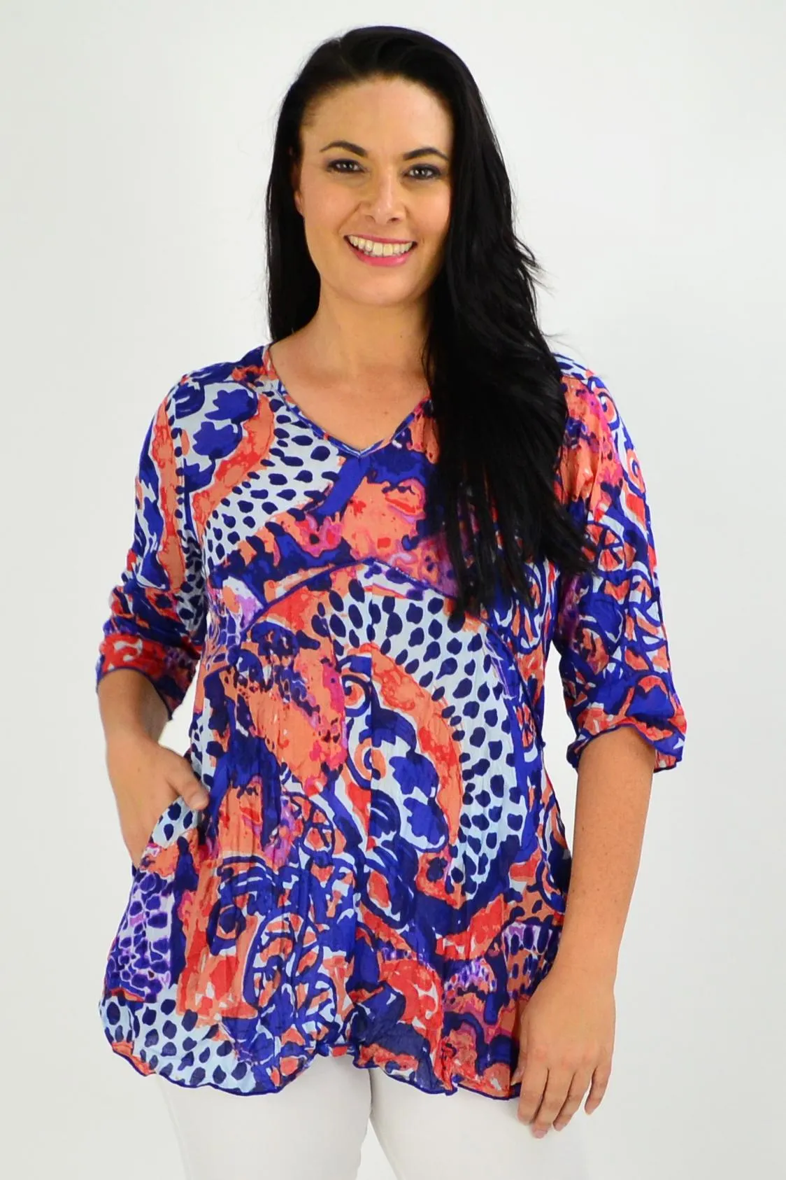 Mary 3/4 Sleeve Tunic Top