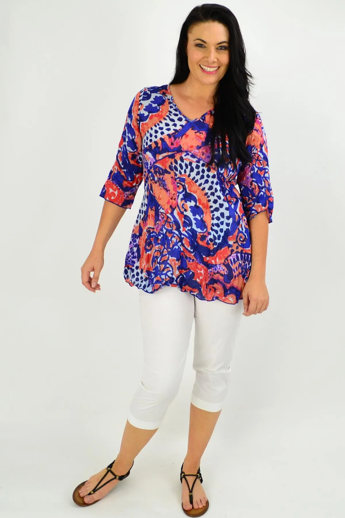 Mary 3/4 Sleeve Tunic Top