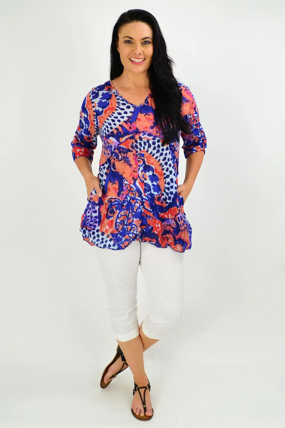 Mary 3/4 Sleeve Tunic Top