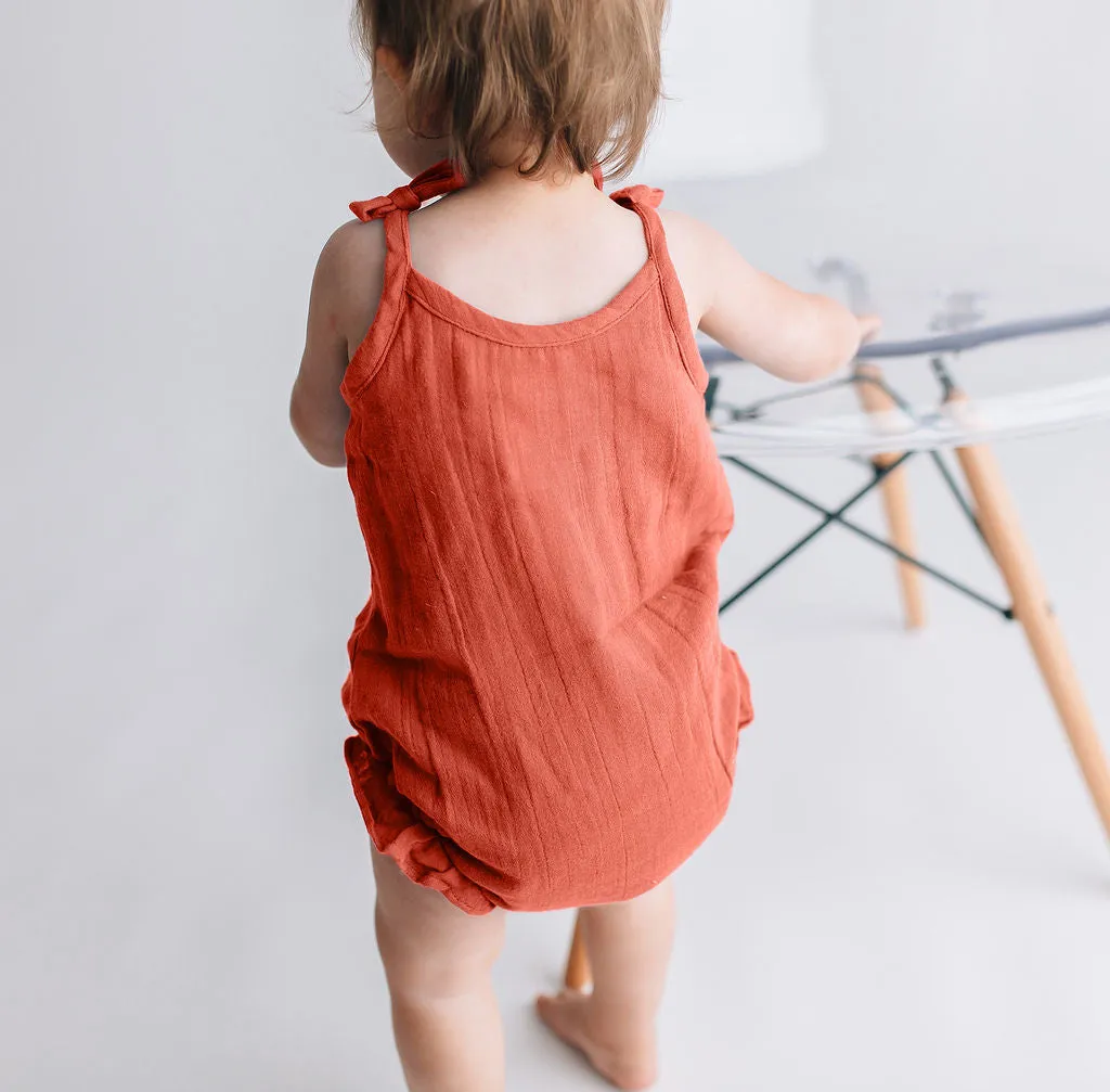 Organic Muslin Tie Bodysuit