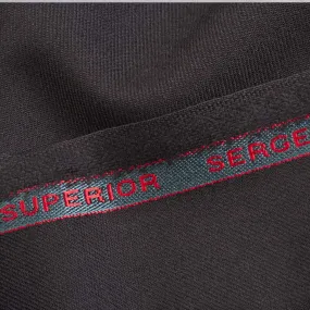 Plain Twill-Black, S 80s Merino Wool, Superior Serge Jacketing Fabric