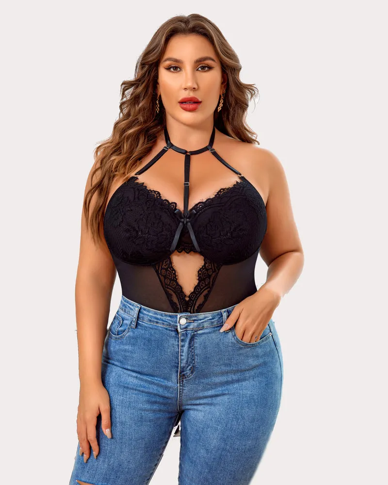 Plus Size Lace Bodysuit Teddy