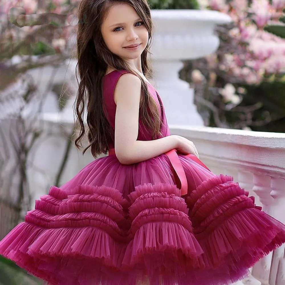 Puffy Flower Girl Princess Dress