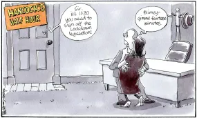 Steven Camley cartoon for The Herald - 10th November 2023 - (Print 1131)