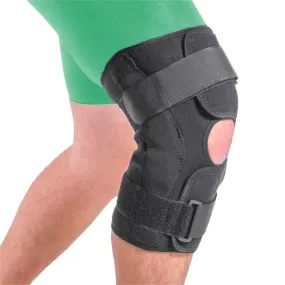 Wrap Around Hinged Knee Brace | Neoprene Open Patella Support with Adjustable Straps for Women & Men