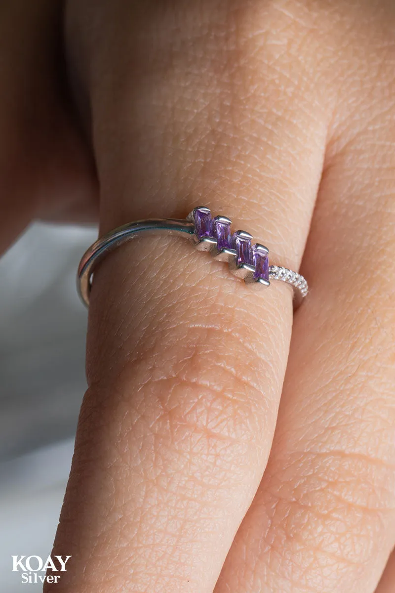 Zircon Ring (085) Purple